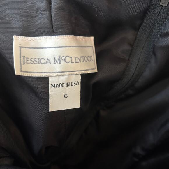 Jessica McClintock Vintage Taffeta Ball Gown Fancy Dress Strapless Size 6 - Picture 14 of 16